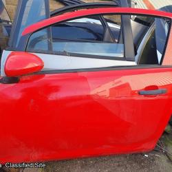 Vauxhall Corsa D Left Side Door 3 Doors & Mirror Red 2007