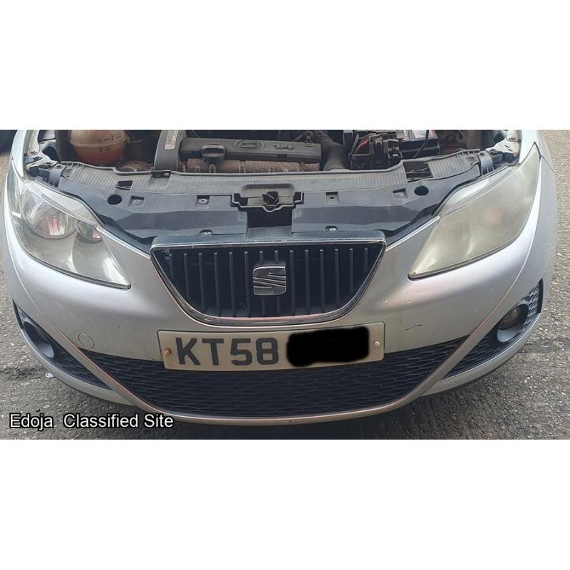 Seat Ibiza Front Bumper And Grille Grey 2009